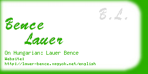 bence lauer business card